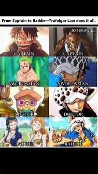 The many faces of the Heart Pirates' leader.