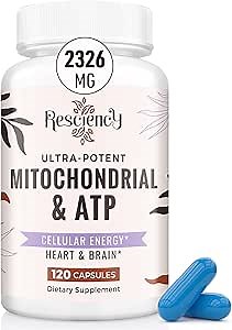 2326 MG Mitochondrial Supplements with ATP, Vitamins, CoQ10 & PQQ, More Effective Than Creatine HMB & Nitric Oxide, Energy, Endurance, Strength, Recovery & Muscle, Organic, 120 Capsules