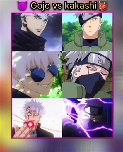 gojo vs kakashi #aurafarming #gojo #kakashi #narutoanime #jjk #manga