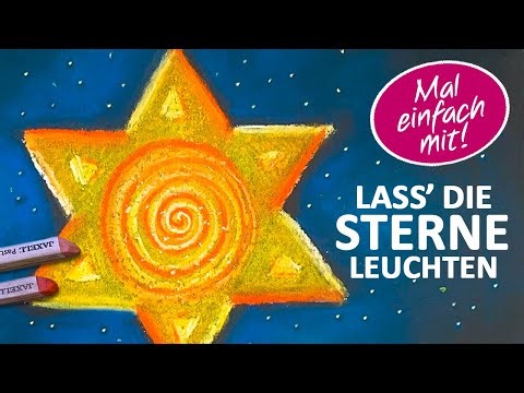 Leuchtender Stern – Entspannt mit Fingern malen (Tutorial) ǀ Pastellkreide malen
