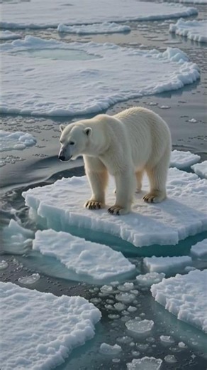 Polar Bear's Fight for Survival 🐻‍❄️💔 Melting Arctic Explained #shorts #wildlife #nature