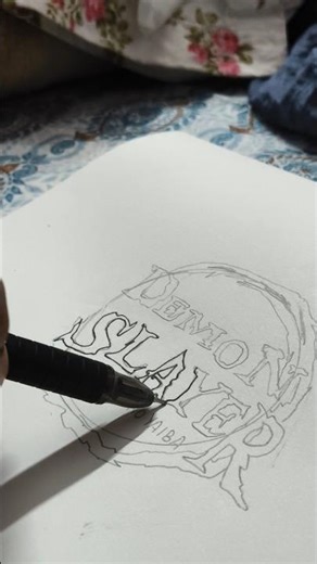 Demon slayer logo 🔥#viral#drawing#demonslayer