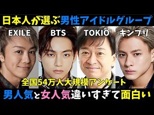 [2022] Top 10 Most Popular Male Idol Groups Announced! BTS is popular with women! TOKIO is popula...
