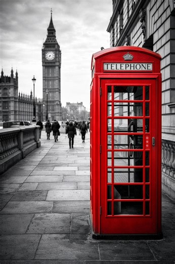 Red London Telephone Box Print | Big Ben Photography Art (digital Download) - Etsy