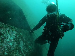 Wreck penetration and in water decompression dives at the HMCS Columbia today! #SurfaceSupply #DiveSafe Video by Brayden Coghill 🛠 | DiveSafe International
