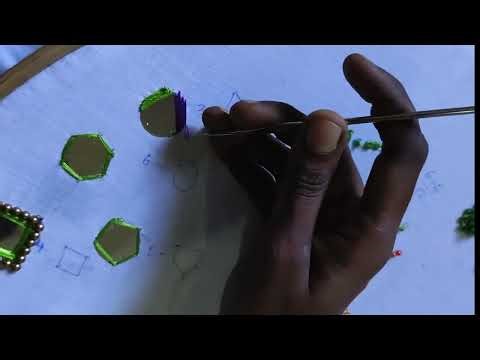 Mirror work free aari online class 107‪@poomiaaridesigner‬