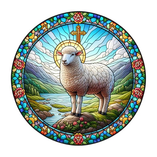 5X Watercolor Stained Glass Sheep Stickers, Stained Glass Animal Motif Stickers, Waterproof for Car, Laptop, Art, Decoration - Etsy UK