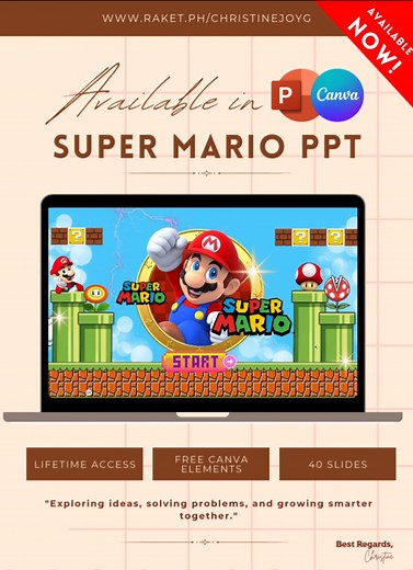 Engaging Super Mario PowerPoint Template for Teaching