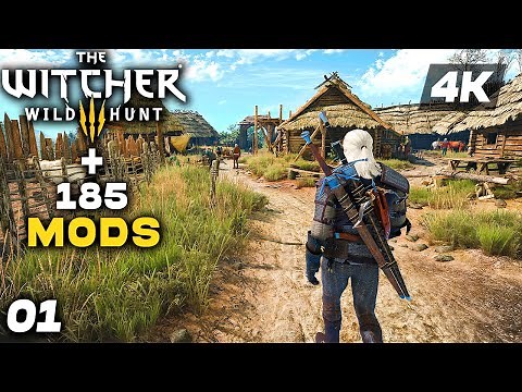 THE WITCHER 3 Ultimate Modpack 185+ Mods Gameplay Walkthrough Part 1 FULL GAME [4K 60FPS PC ULTRA]