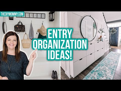 DIY & decor expert shares her best home organizing tips for entryways! | Dear DIY Mommy Podcast