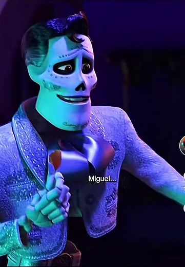 Miguel and Frida's Blessing in Coco Cartoon