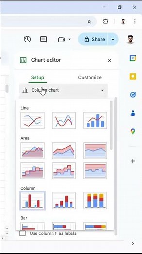 How to create Line Chart in Google Sheets