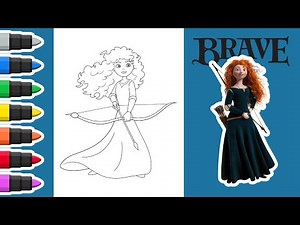 Coloring Disney Princess Merida from Brave | Watch Me Bring Her to Life!
