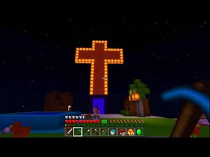 CONSTRUIMOS una CRUZ GIGANTE EN Minecraft en un Solo Bloque!