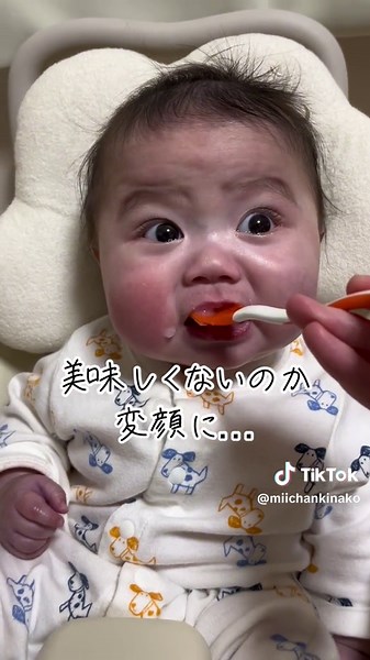 初めて離乳食の反応が笑えました笑 #赤ちゃんのいる暮らし #女の子ベビー #令和5年ベビー #赤ちゃんかわいい #赤ちゃんおもしろ動画 #初めての離乳食 #離乳食