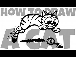 How to Draw a Pouncing Cat