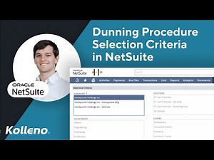 NetSuite Tutorial | Defining Dunning Procedure Selection Criteria in NetSuite