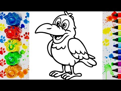 How to draw a Crow easily 🐦‍⬛ | Easy Step by Step