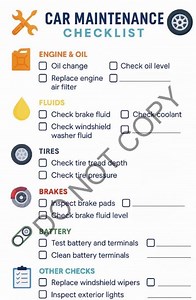 Car Maintenance Checklist Instant Download PDF - Etsy