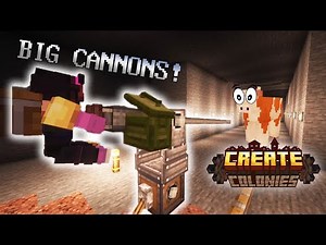 I made an AUTOCANNON With Create Big Cannons - Create Colonies