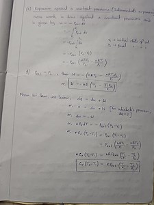 (ii) Expansion against a constant pressure (Intermediate expans... | Filo