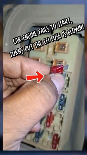 Car Engine Fails to Start, Turns Out the EFI Fuse is Blown!