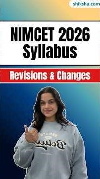 NIMCET Syllabus 2026 | Recent Revisions and Changes #nimcetsyllabus