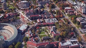 An aerial view of the University of Tennessee