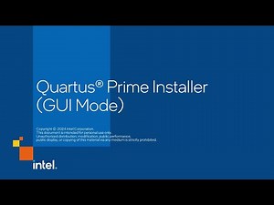 Quartus® Prime Installer (GUI mode)