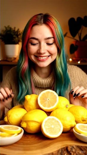🍋 Lemon ASMR 😋 | Sour & Juicy Eating Sounds | Sugar Spectrum #shorts #asmr