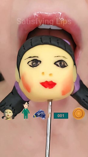 41K views · 1.1K reactions | ASMR Satisfying Eating Squid Game Themed Foods #asmr #squidgame #satisfyinglips | Satisfying Lips | Facebook