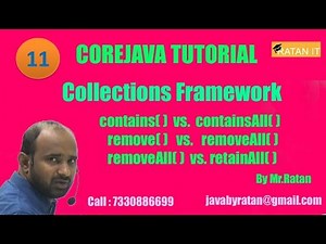 Corejava Tutorial || Collection Framework || video-11 || || BY Ratan Sir