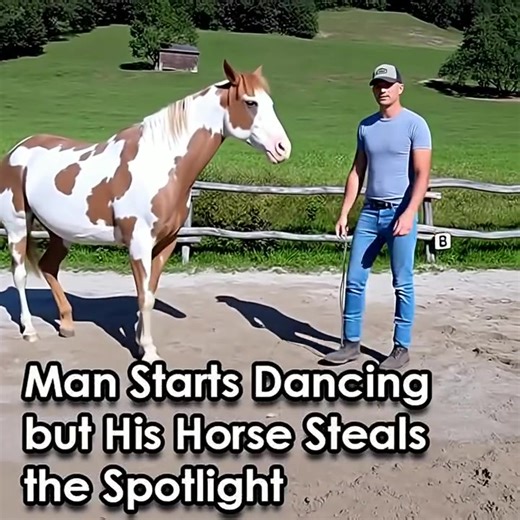 Man Begins Dancing, but His Horse Takes Center Stage 😍👏Check the video in the first comment | Viral Post