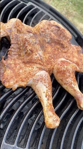 Charcoal grilled Cornish game hens
