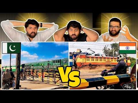 Reaction On Railway Level Crossing India Vs Pakistan | ट्रेन | Pakistani Reaction 🔥