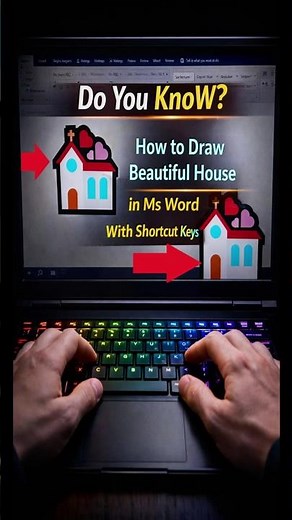 How to Draw a Beautiful House in MS Word Using Shortcut Keys