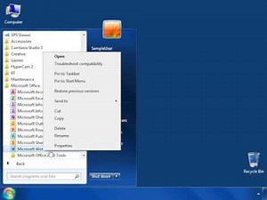 Create a Desktop Shortcut - Word 2010