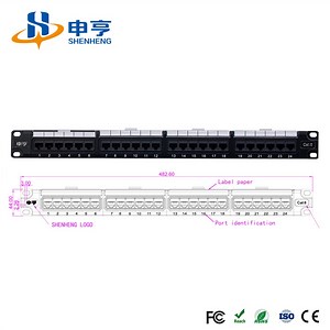 [Hot Item] UTP Network Patch Panel 1u Rack Mount Keystone Network Data Patch Panel CAT6 24 Port Net Work UTP Patch Panel