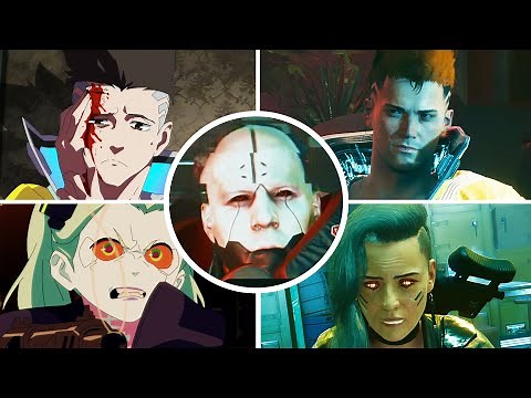 All Major Characters Deaths (David, Rebecca, Smasher, V, Johnny) CYBERPUNK 2077 Edgerunners 4K 2022