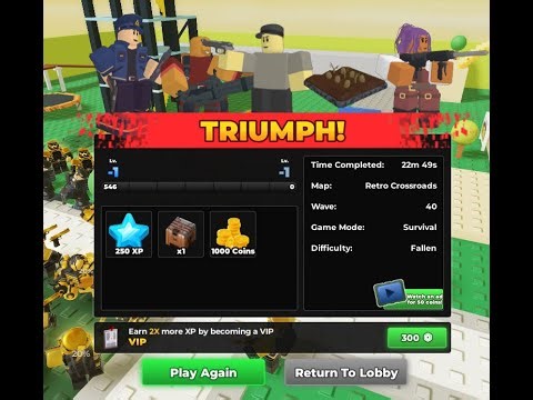 How to beat Fallen mode in TDS map cross roads