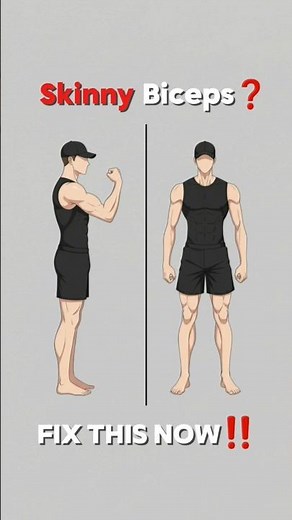 Skinny Biceps❓Why Your Arms Look Thin From Front (Fix This)‼