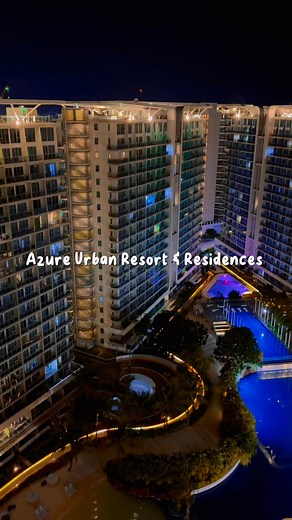 Azure Urban Resort and Residences at night! ✨🏢 Azure Staycation by RBC | BYAHERO SI BES