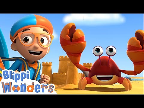 Blippi Wonders - Building Sandcastles! | Blippi Animated Series | Cartoons For Kids