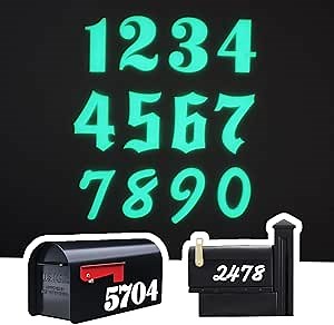 Mailbox Numbers for Outside, 3D Printing Individual Number Signs Glow at Night For Door Cars Trucks Home Business