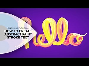 Cinema 4D Tutorial - How To Create Abstract Paint Strokes in Cinema 4D