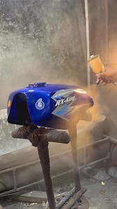 Belajar pernis tangki rxking warna biru | KangCet Riau