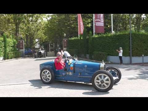 Very Rare Old Classic Bugatti Arriving & Leaving - Type 35, Type 44, Type 39, Type 55 Super Sport