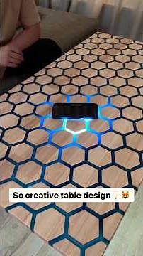 epoxy resin table with light sensor |smart table |sensor table |epoxy table |touch sensitive table