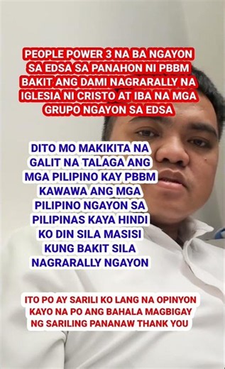 Edsa people power 3 na ba ngayon sa edsa ngayong panahon ni President Ferdinand Marcos Jr.