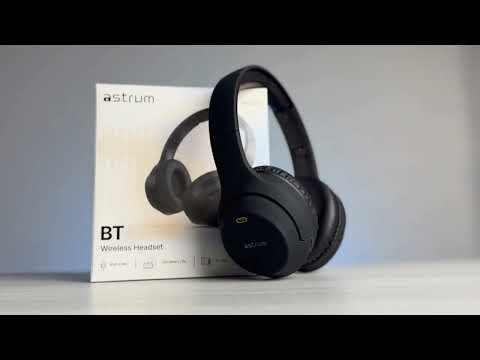 Astrum HT320 - Wireless Over-Ear Headphones with Deep Bass, 20H Battery, Bluetooth, AUX & TF